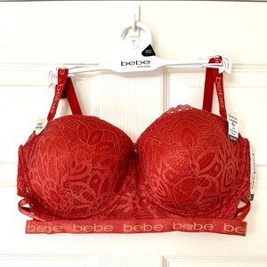 NWT ♥️ Bebe | Intimates | Scarlet Lace Underwire Bra | Gentle Lift